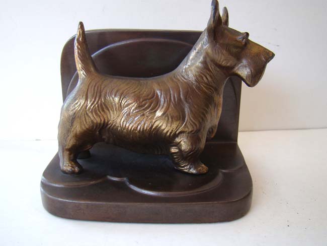 A pair of Scotty Dog bookends by Frankart circa 1930